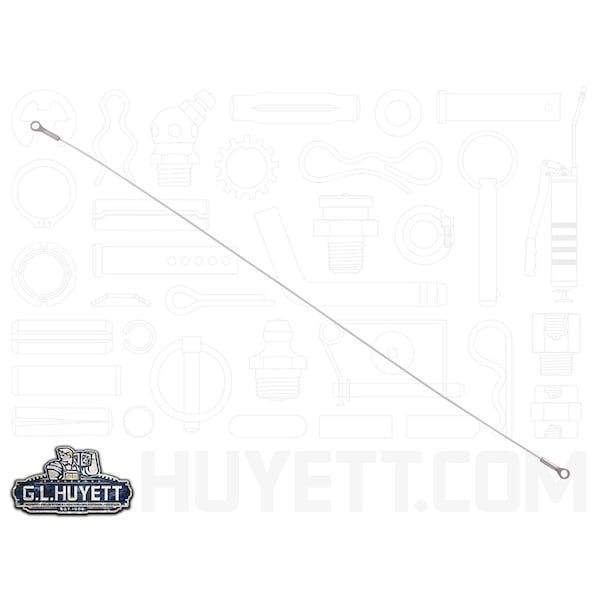 Itw Shakeproof 2 Terminals Lanyard, 18 in, 3/64 in Pin Dia., Stainless Steel, Nylon Coated TSS3-046-18N/B - main